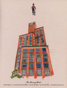  "The Bowery Hotel" Framed Original Drawing