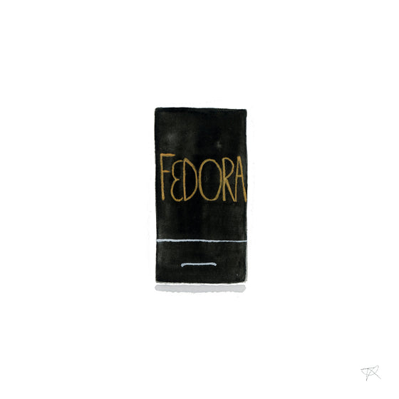 Fedora Matchbook Print